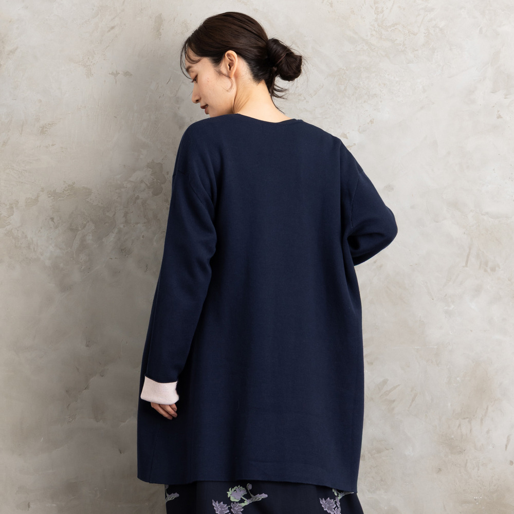 FONTLAB Wフェイス配色コーディガン12