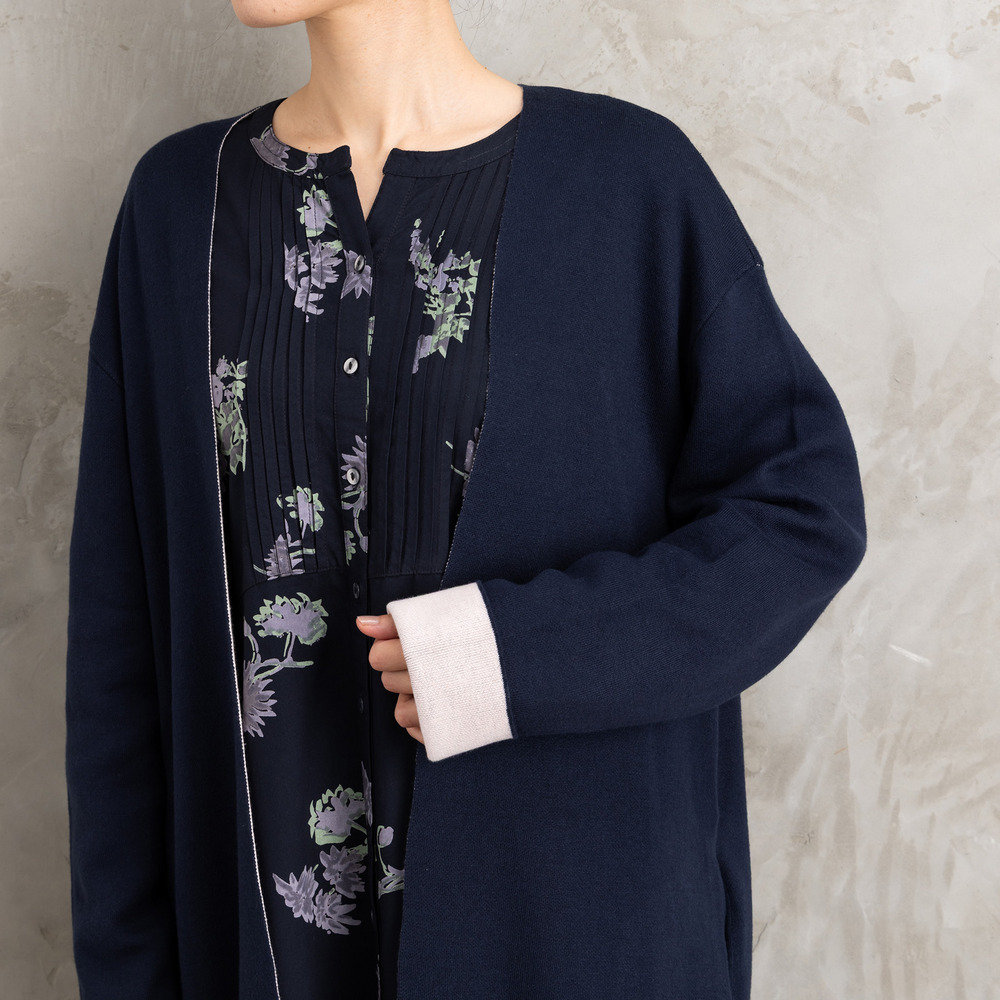 FONTLAB Wフェイス配色コーディガン14