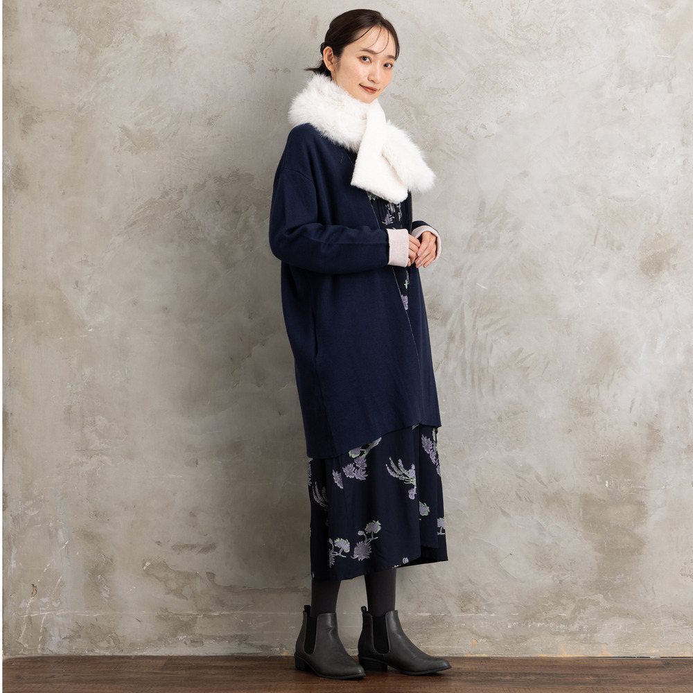 FONTLAB Wフェイス配色コーディガン8