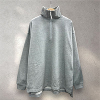 FONTLAB ラメ裏毛ハーフジップスウェット