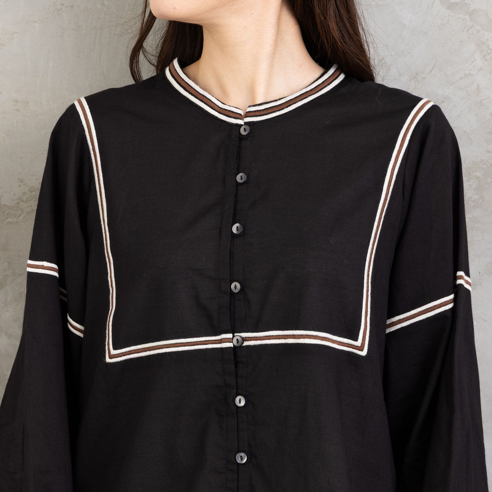 INDESIGN コードエンブロイダリーバンドカラーブラウス12