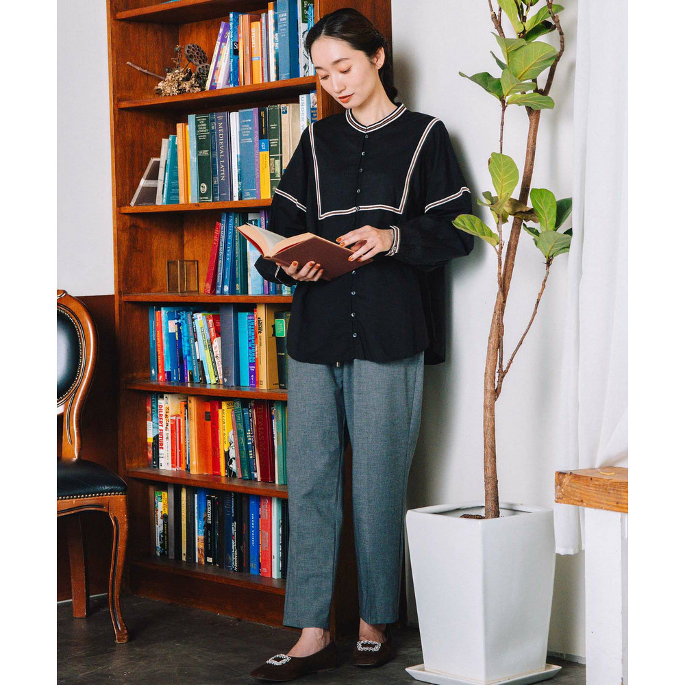 INDESIGN コードエンブロイダリーバンドカラーブラウス2