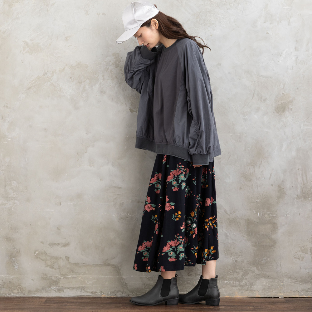 INDESIGN フラワーブーケプリントスカート10