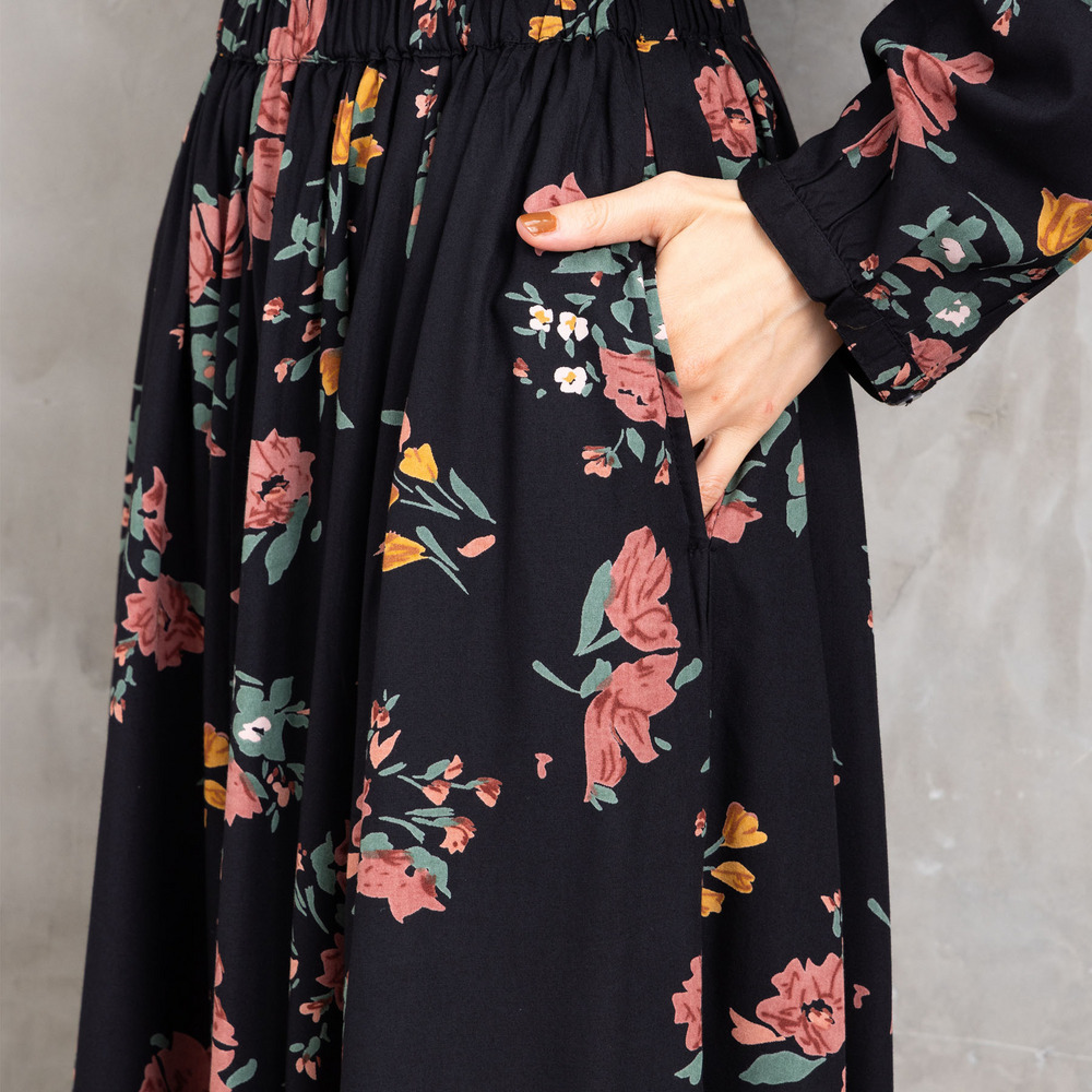 INDESIGN フラワーブーケプリントスカート21