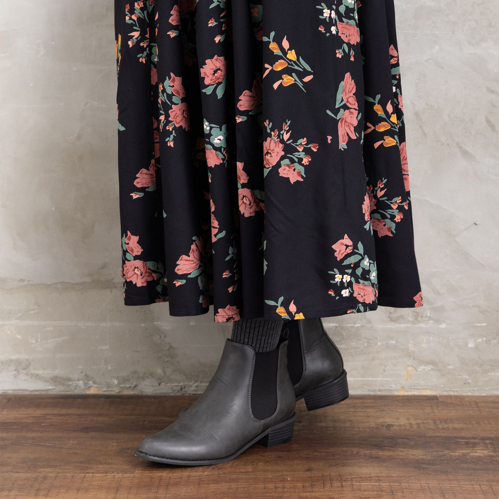 INDESIGN フラワーブーケプリントスカート22