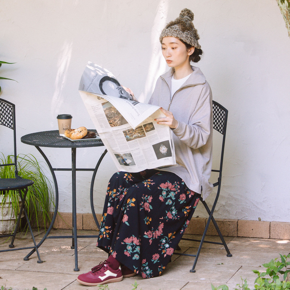 INDESIGN フラワーブーケプリントスカート5