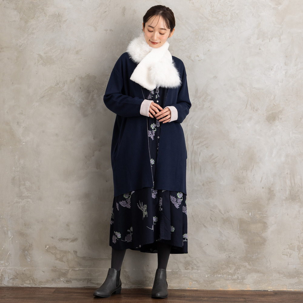 INDESIGN フラワープリントピンタックワンピース10