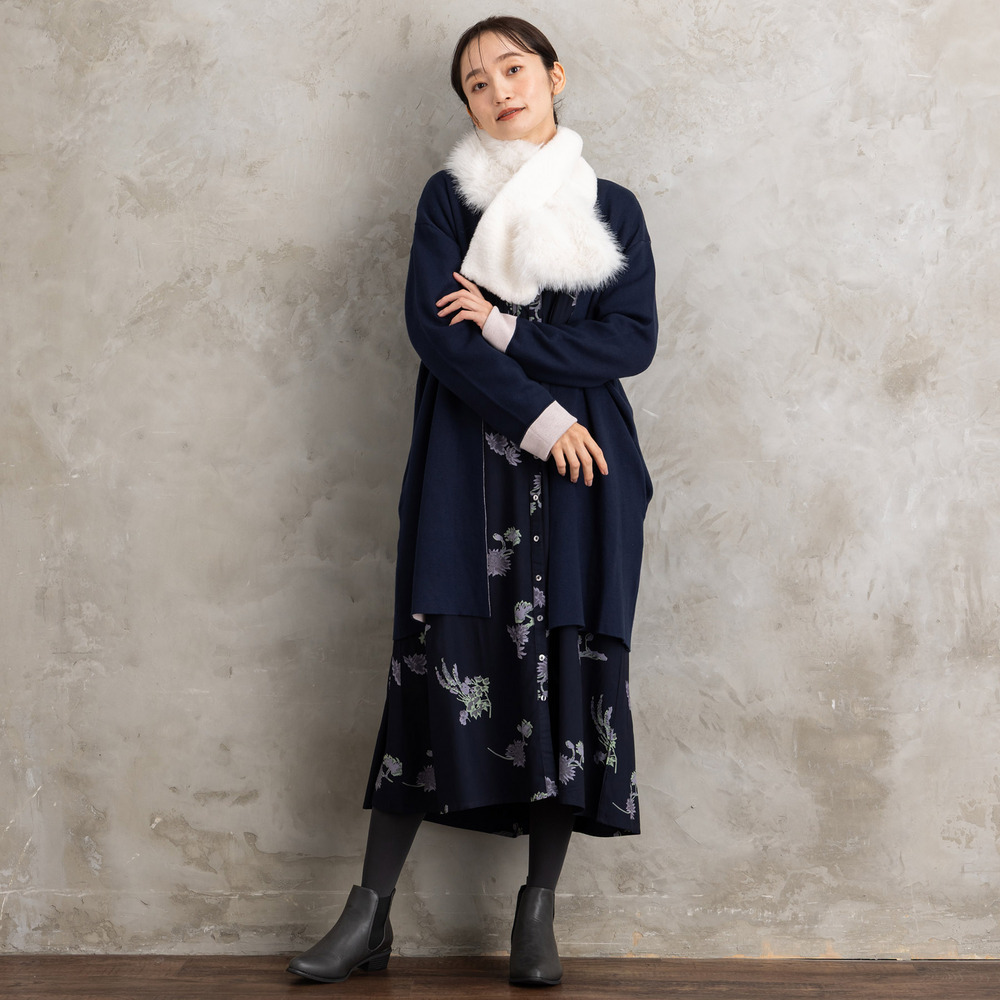 INDESIGN フラワープリントピンタックワンピース11