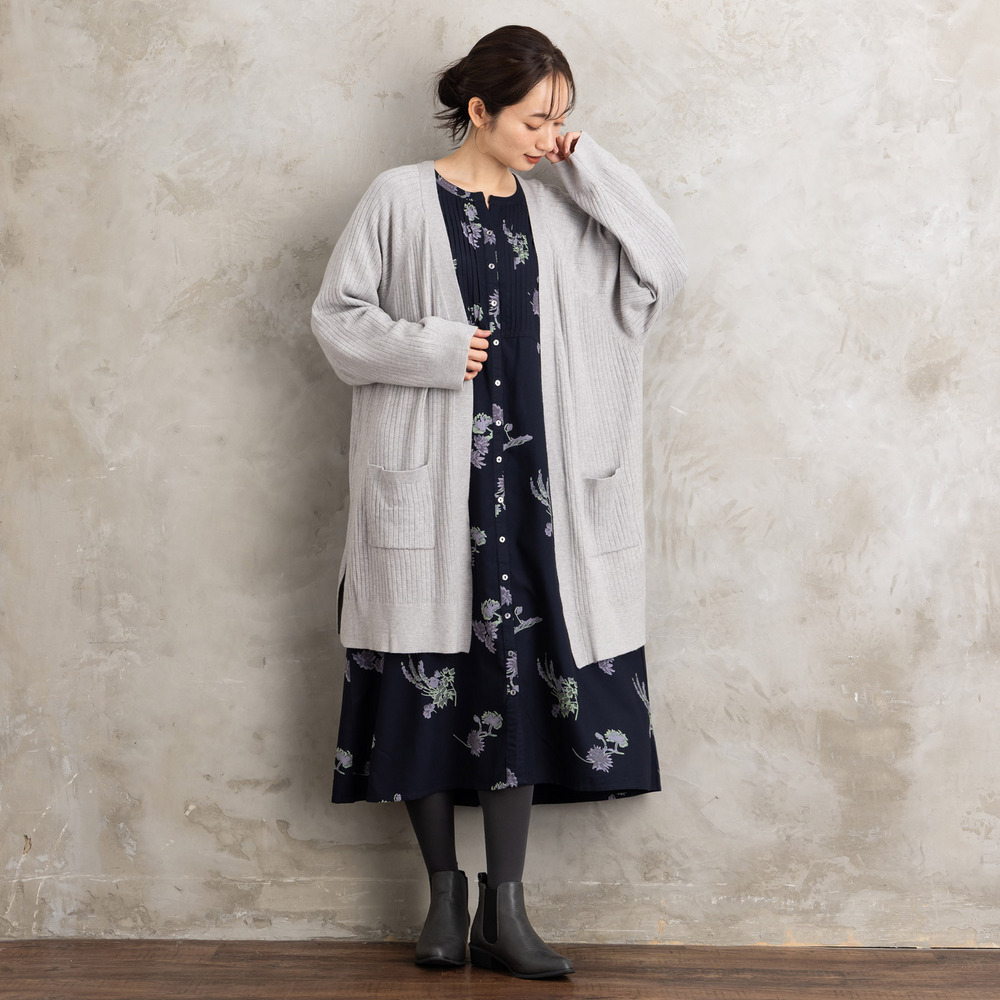 INDESIGN フラワープリントピンタックワンピース16