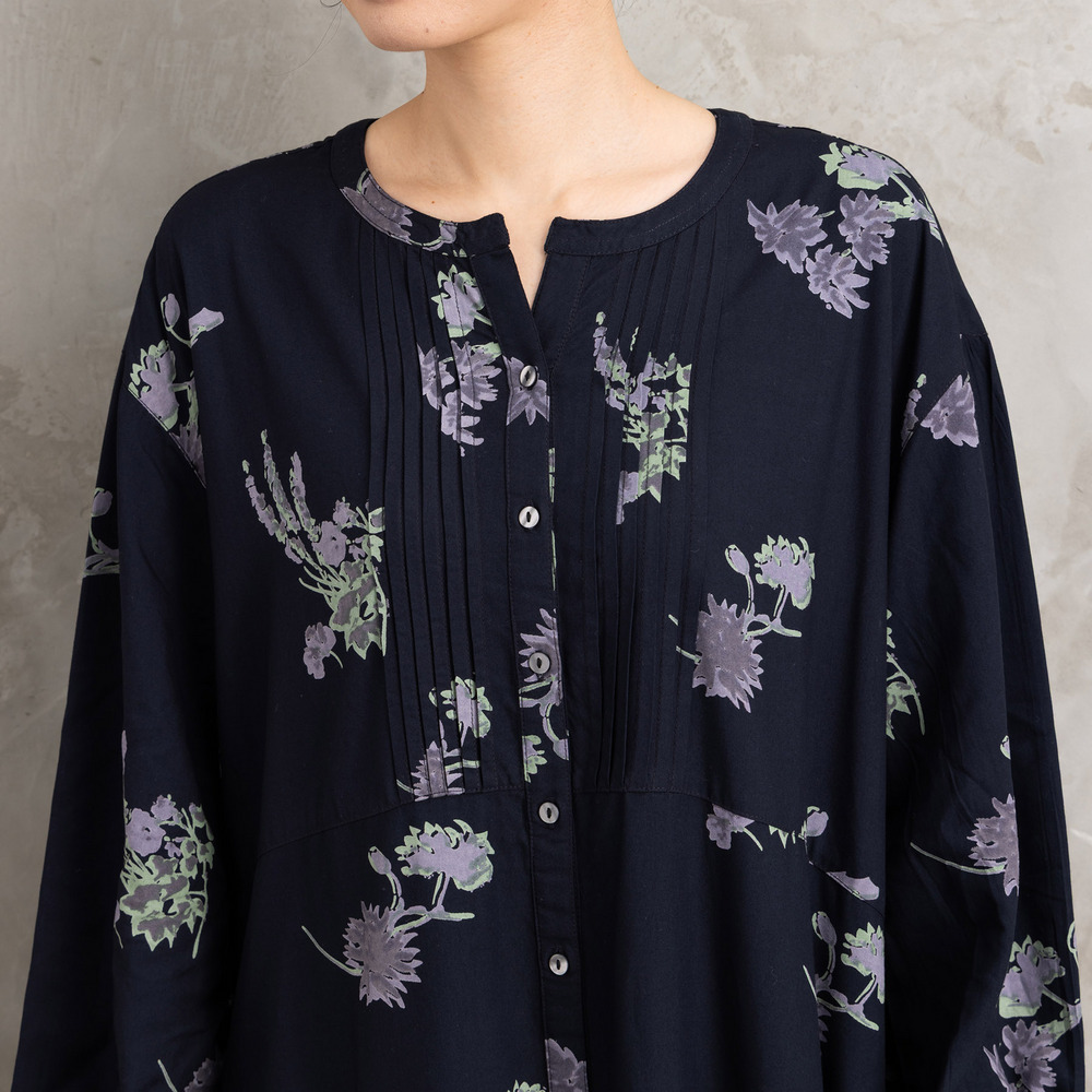 INDESIGN フラワープリントピンタックワンピース19