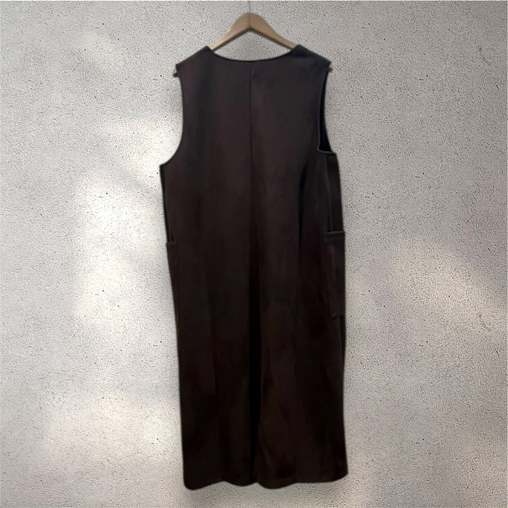 FONTLAB マシュマロスウェードVネックジャンパースカート8