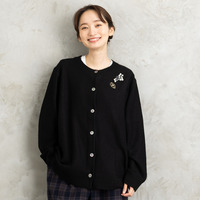 (ロジーク) [30th]ビジューブローチライクニットカーディガン