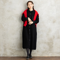 INDESIGN ドットポケットコーデュロイシャツワンピース