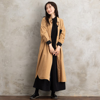 INDESIGN ドットポケットコーデュロイシャツワンピース