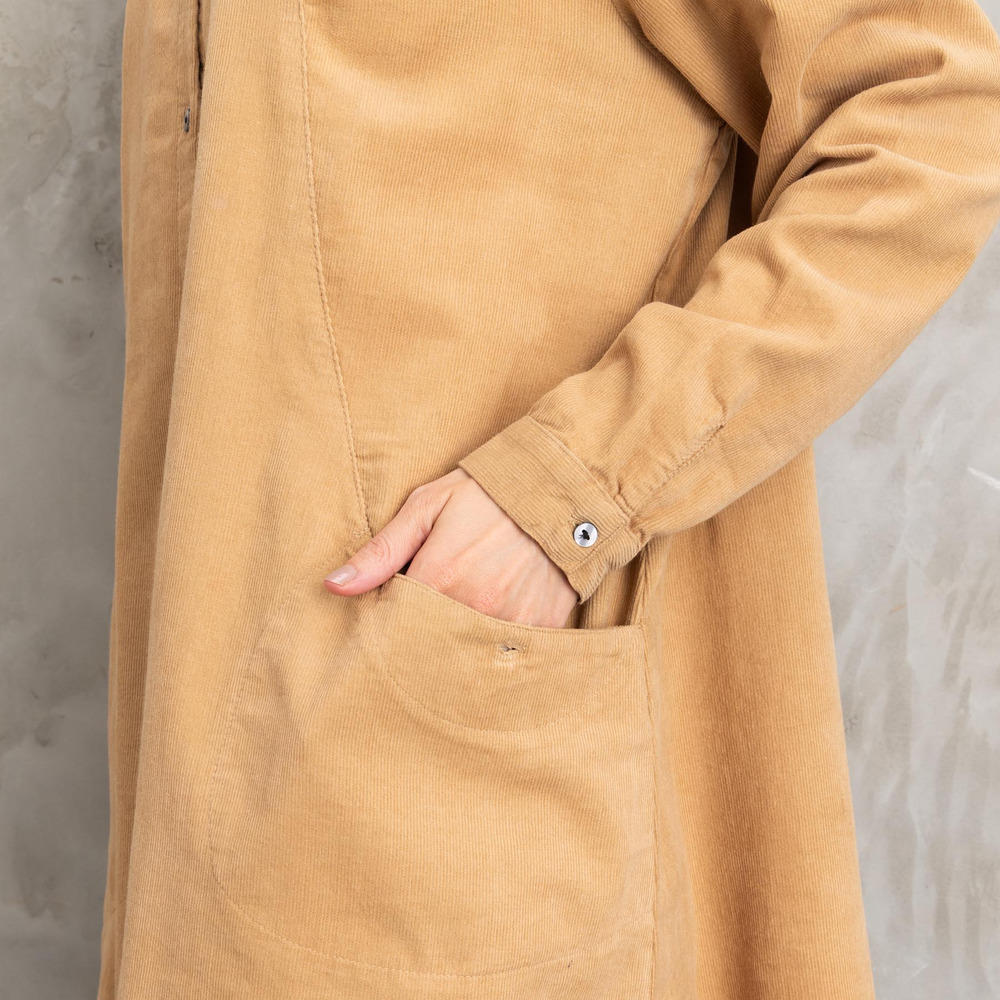 INDESIGN コーデュロイバンドカラーシャツ13