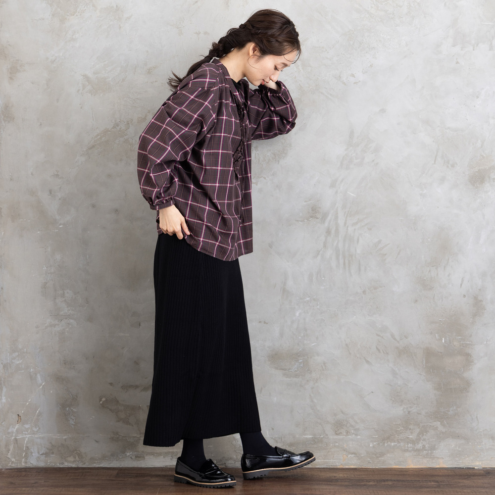 FONTLAB リブニットスカート8