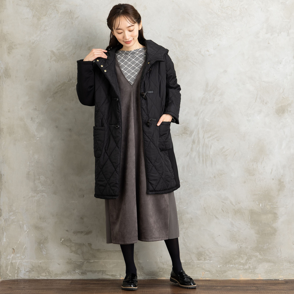 21号(6L~) FONTLAB マシュマロスウェードVネックジャンパースカート2