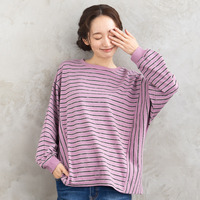 21号(6L～) FONTLAB サイドスイッチストライプカットソー