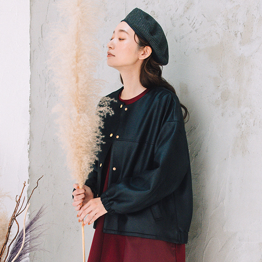 21号(6L～) FONTLAB マシュマロレザーライクブルゾン