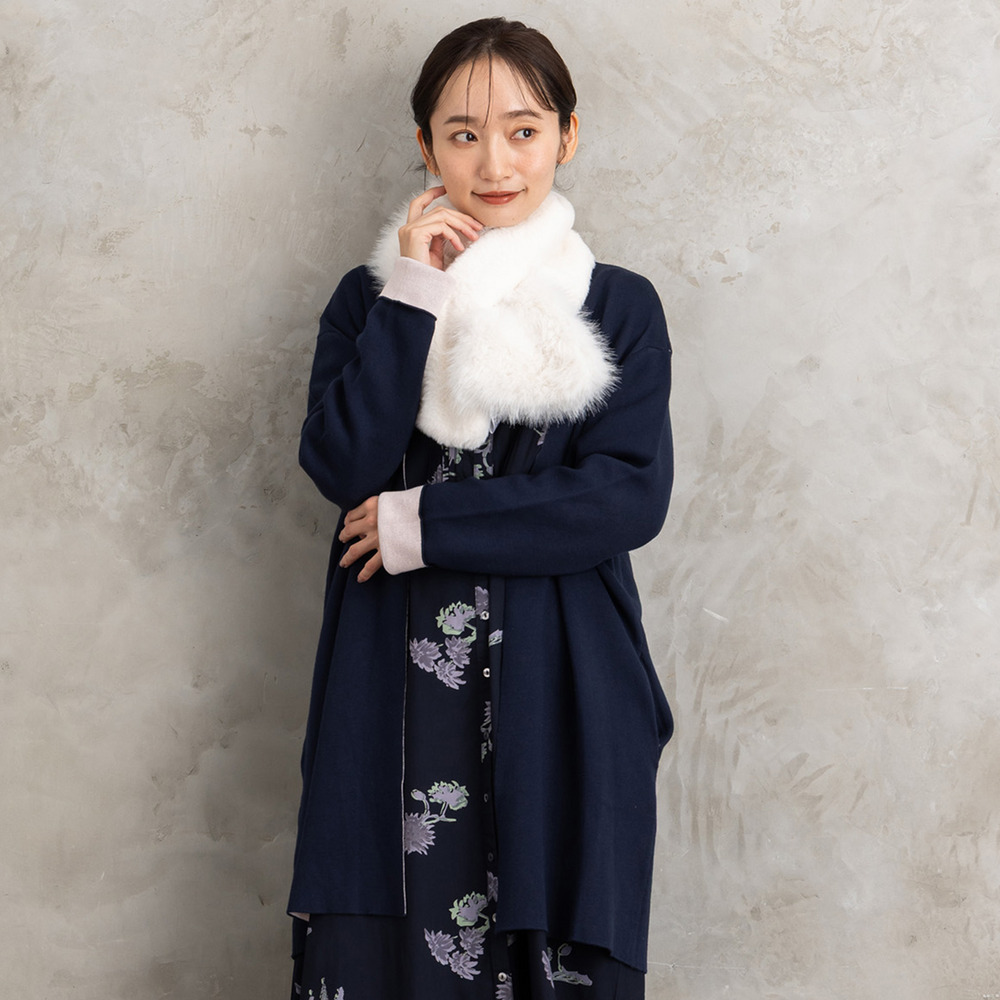 21号(6L～) FONTLAB Wフェイス配色コーディガン