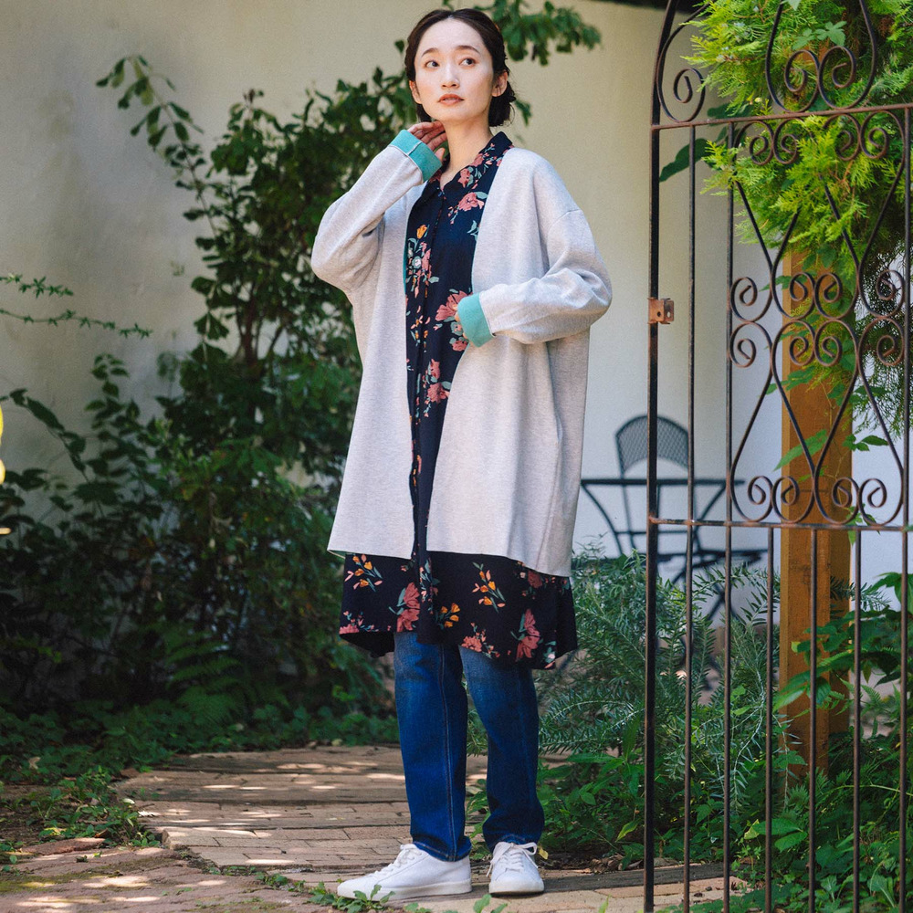 21号(6L~) FONTLAB Wフェイス配色コーディガン3