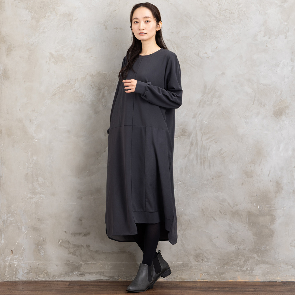 21号(6L~) FONTLAB 異素材コンビアシメワンピース11