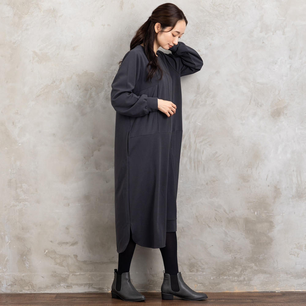 21号(6L~) FONTLAB 異素材コンビアシメワンピース12