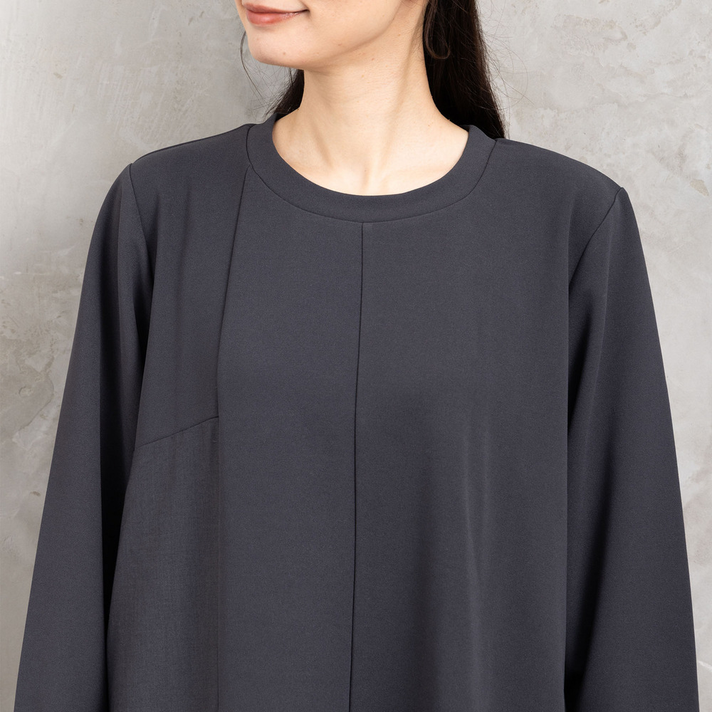 21号(6L~) FONTLAB 異素材コンビアシメワンピース17