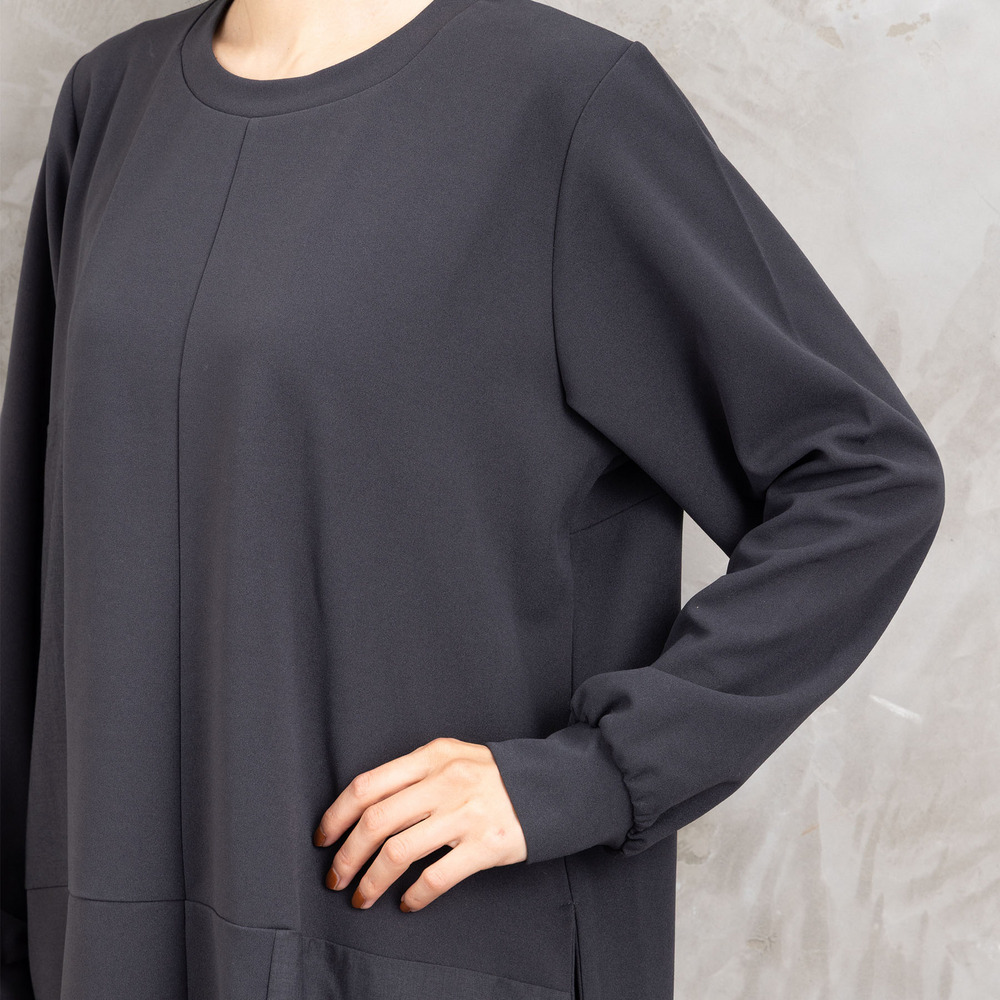 21号(6L~) FONTLAB 異素材コンビアシメワンピース18