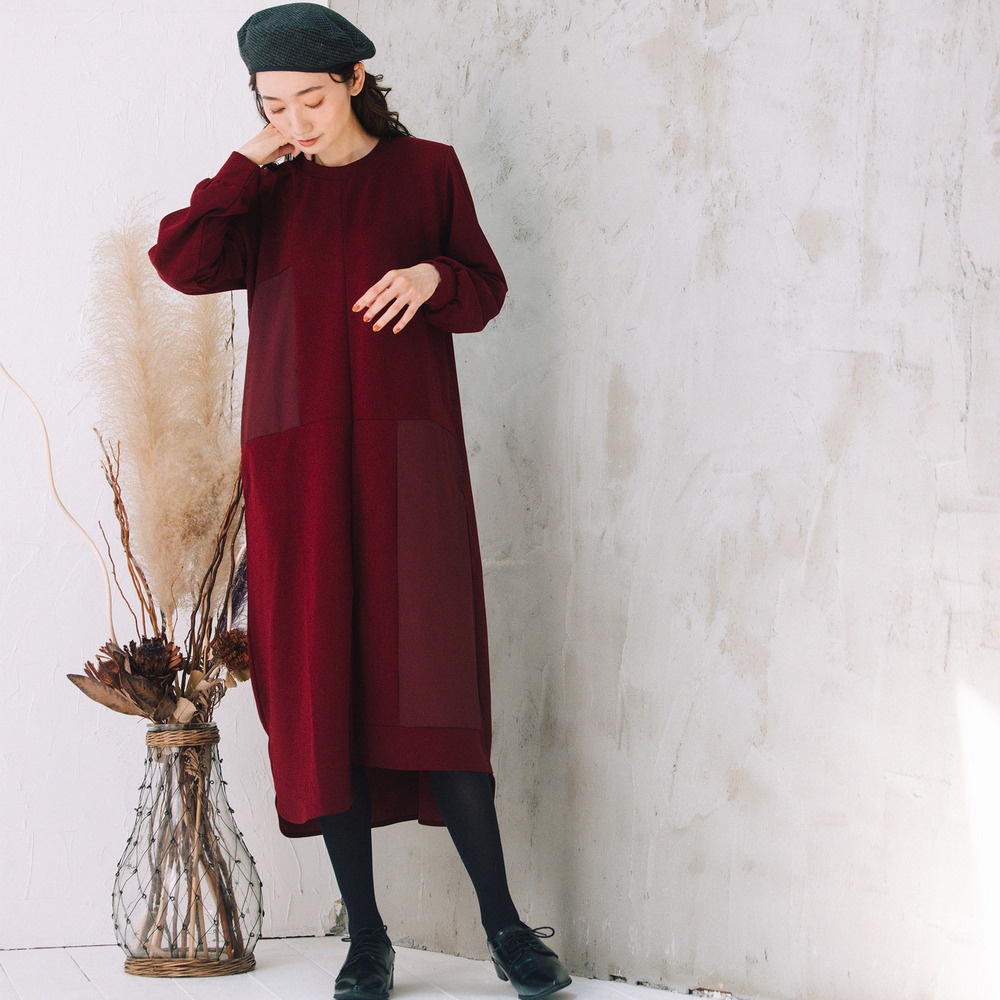 21号(6L~) FONTLAB 異素材コンビアシメワンピース4