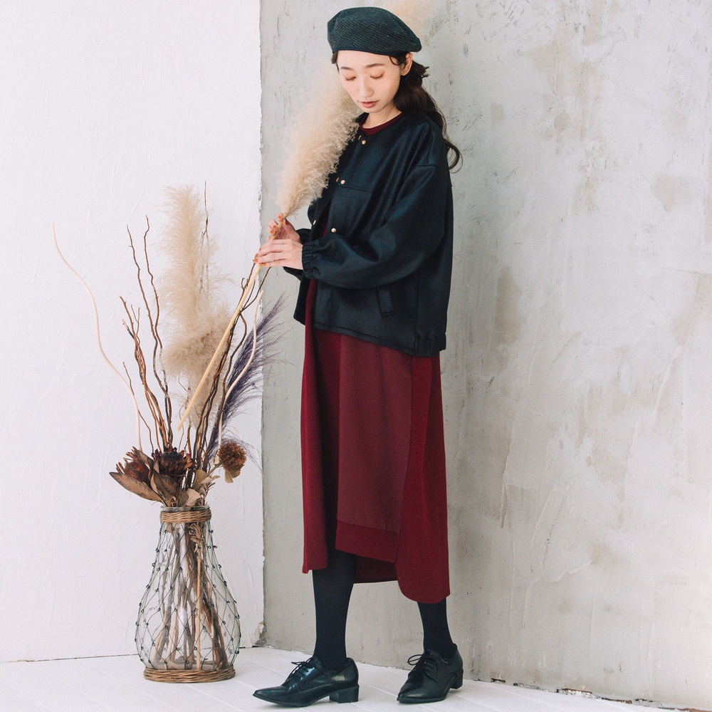 21号(6L~) FONTLAB 異素材コンビアシメワンピース8