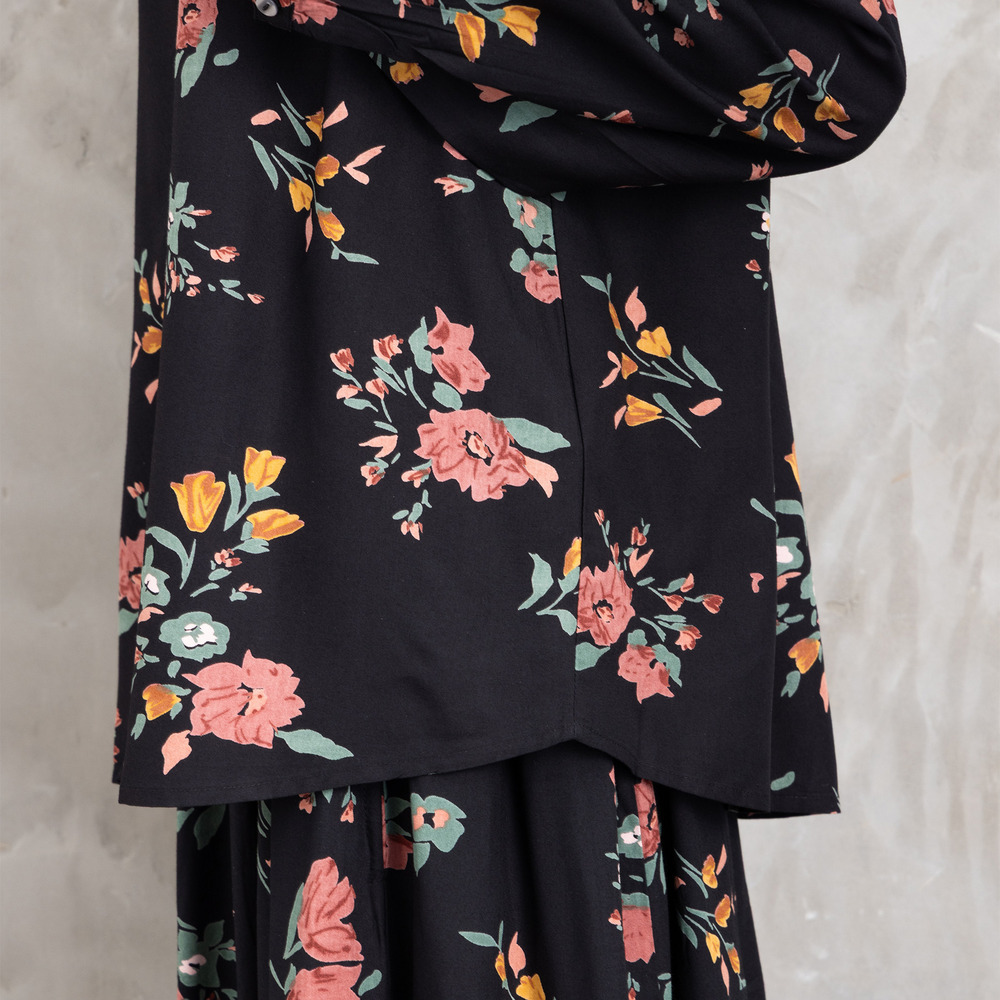 21号(6L~) INDESIGN フラワーブーケプリントブラウス10