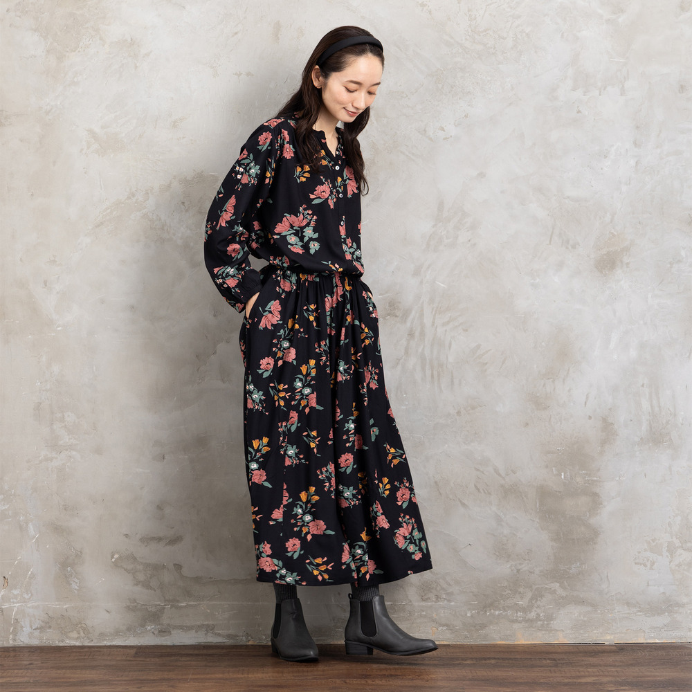 21号(6L~) INDESIGN フラワーブーケプリントブラウス4