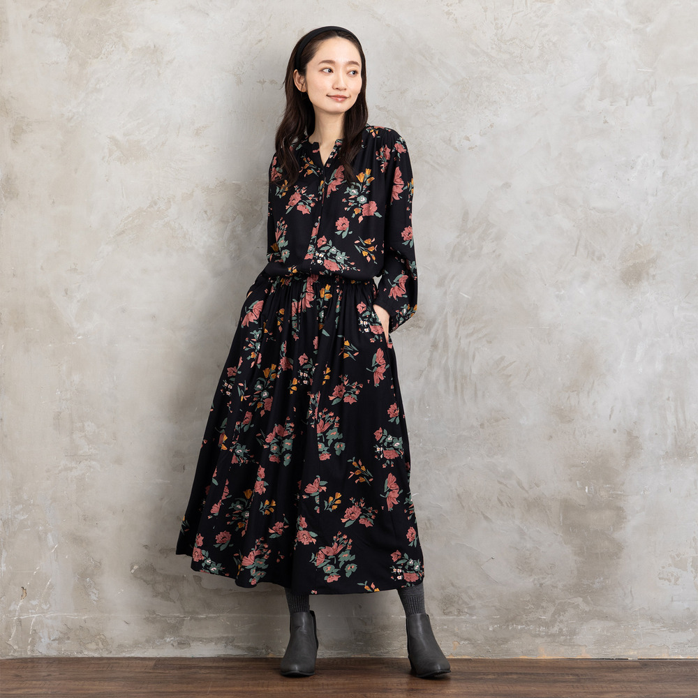 21号(6L~) INDESIGN フラワーブーケプリントブラウス5