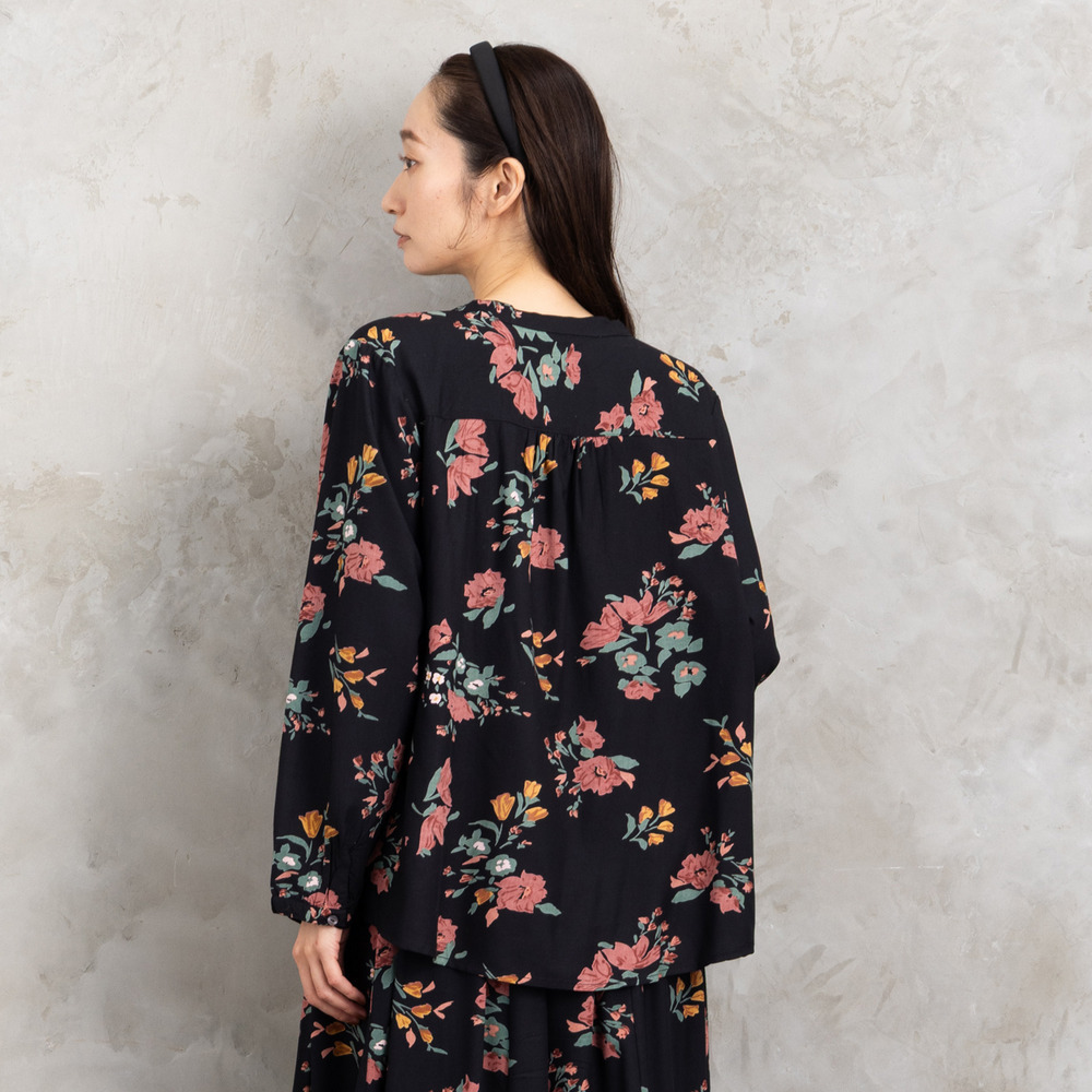 21号(6L~) INDESIGN フラワーブーケプリントブラウス7