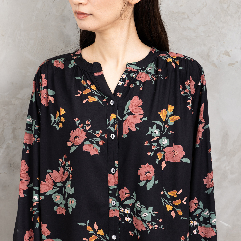 21号(6L~) INDESIGN フラワーブーケプリントブラウス8