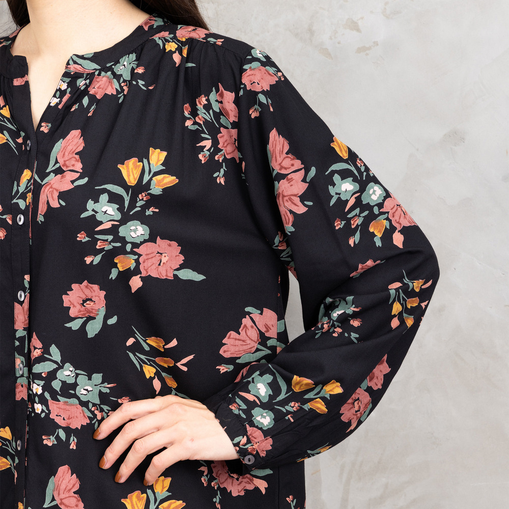 21号(6L~) INDESIGN フラワーブーケプリントブラウス9