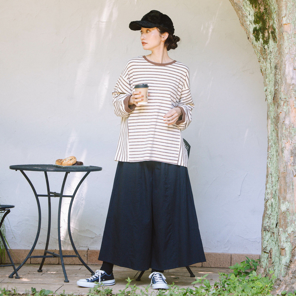 21号(6L~) INDESIGN コットンツイルワイドパンツ5