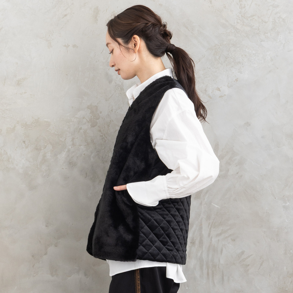 21号(6L~) FONTLAB カットベロア×エコファーコンビジレ18