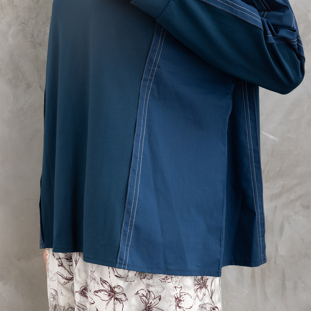 21号(6L~) FONTLAB 布帛コンビ配色ステッチカットソー19