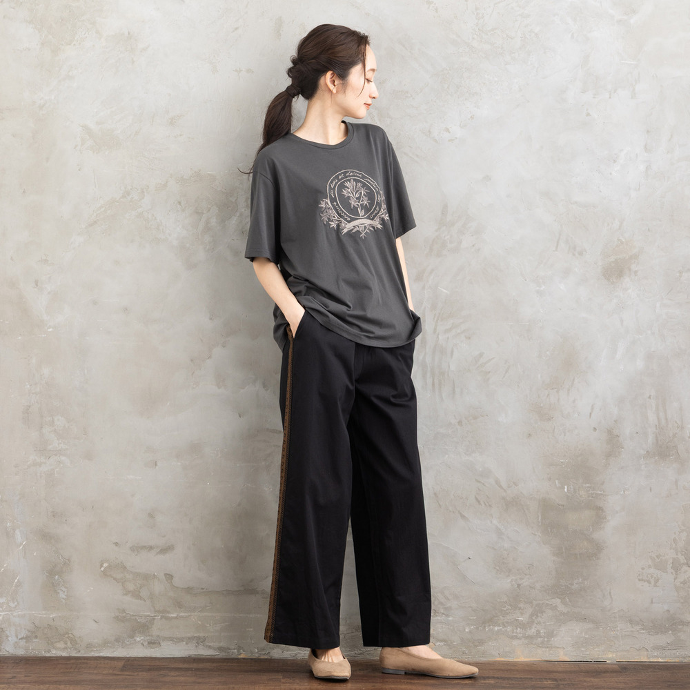 21号(6L~) INDESIGN チロリアンテープエンブロイダリーラインパンツ12