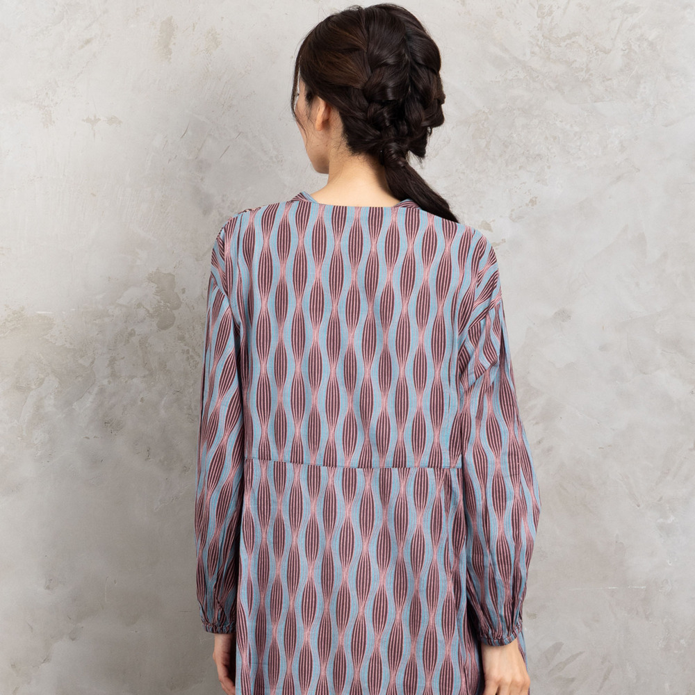 21号(6L~) INDESIGN MIXプリントスキッパーワンピース21