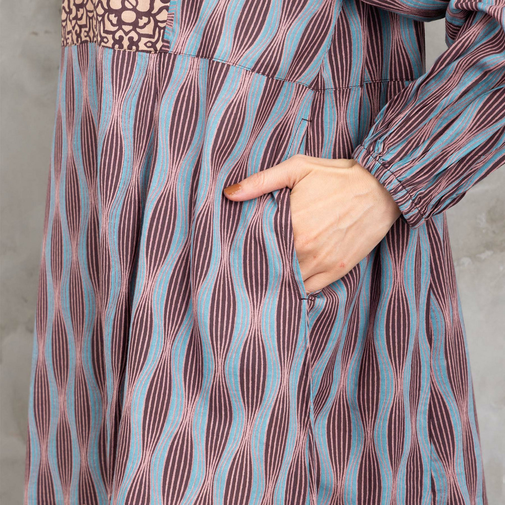 21号(6L~) INDESIGN MIXプリントスキッパーワンピース24