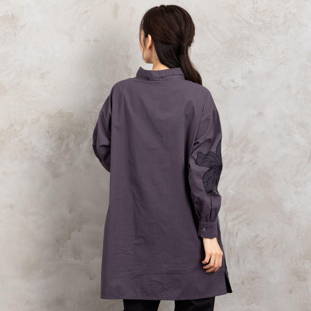 21号(6L~) INDESIGN フラワーエンブロイダリーシャツチュニック12