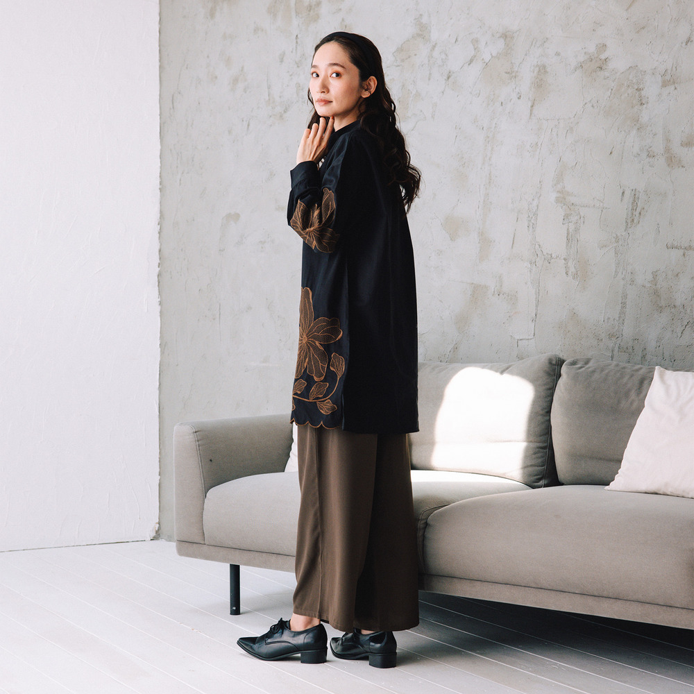 21号(6L~) INDESIGN フラワーエンブロイダリーシャツチュニック7