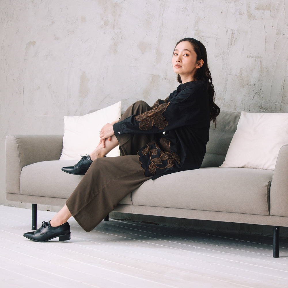 21号(6L~) INDESIGN フラワーエンブロイダリーシャツチュニック8