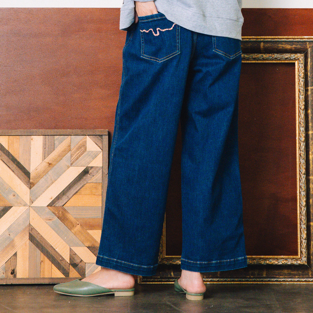 21号・23号(6L・7L) London Denim [30th]デニムワイドパンツ