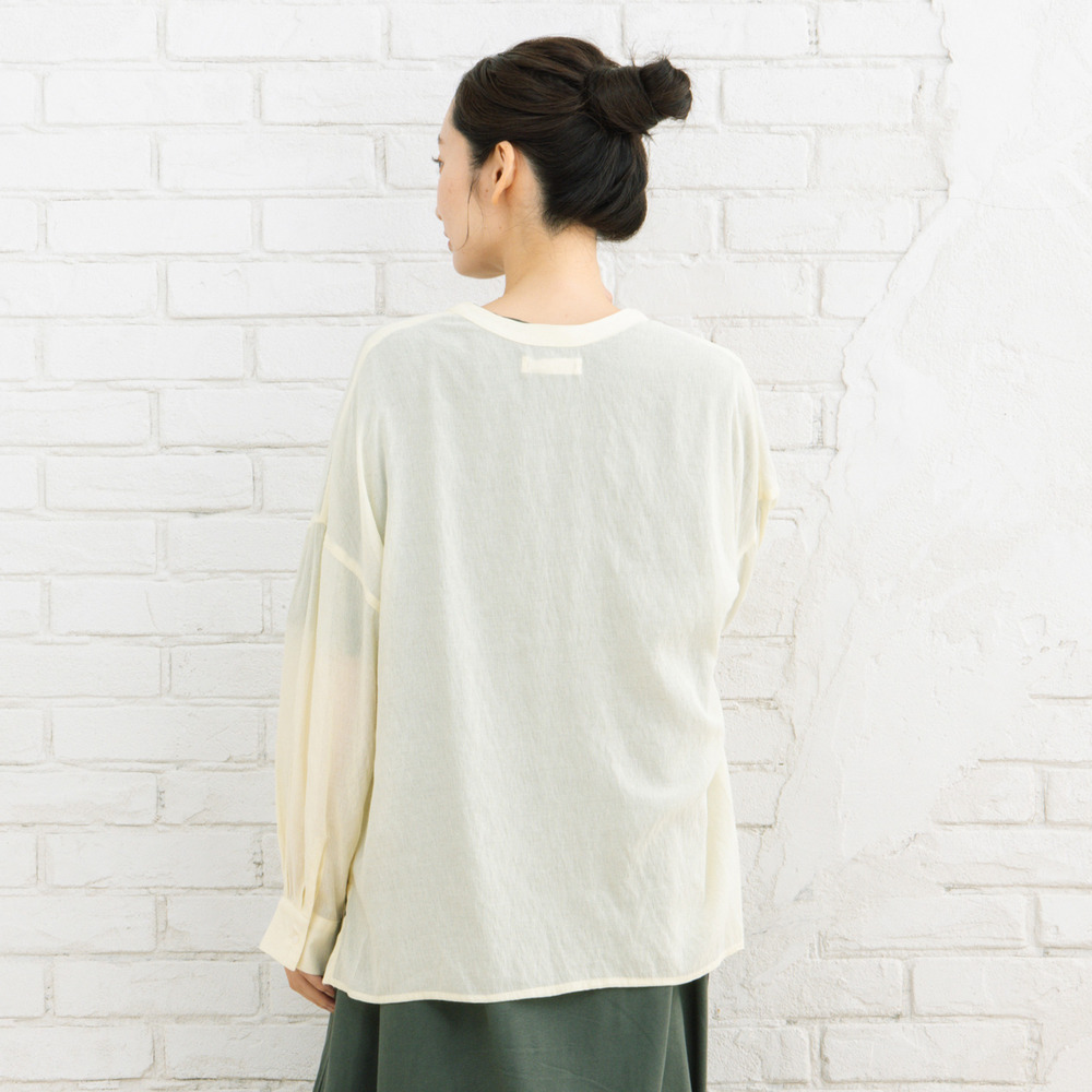 21号(6L~) FONTLAB 気流染めワンポイントロゴゆるシャツ12