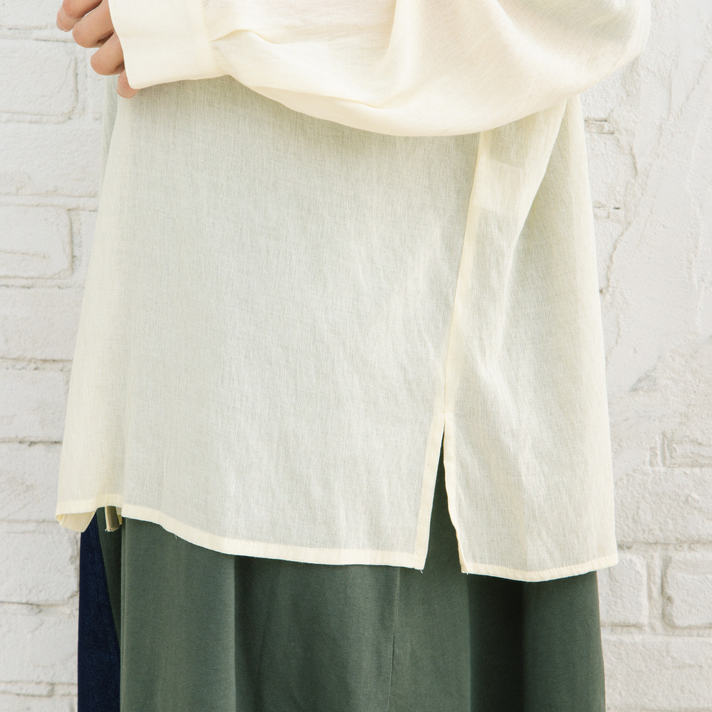 21号(6L~) FONTLAB 気流染めワンポイントロゴゆるシャツ14