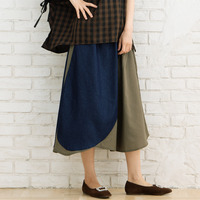 21号(6L～) FONTLAB ライトデニムドッキングバルーンスカート